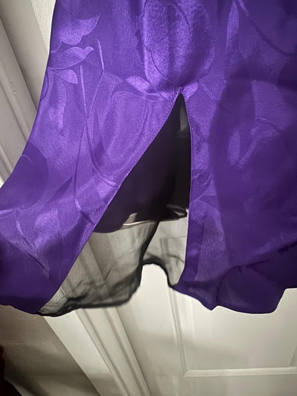 Vintage 90’s Victorias Secret Purple Slip Gold Label - Picture 3 of 4